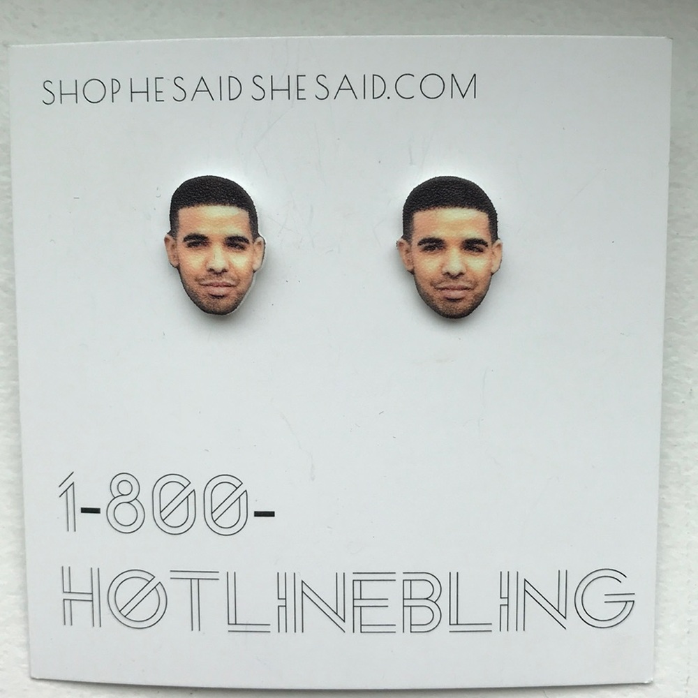 Drake HotLine Bling Stud Earrings